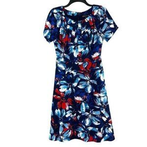 Preston York Women Floral Short Sleeve Pattern Dress Size 6